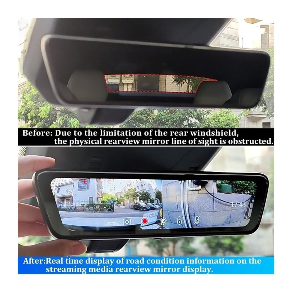 8.2-Inch Rearview Mirror Dash Cam for Toyota Camry XV50/70