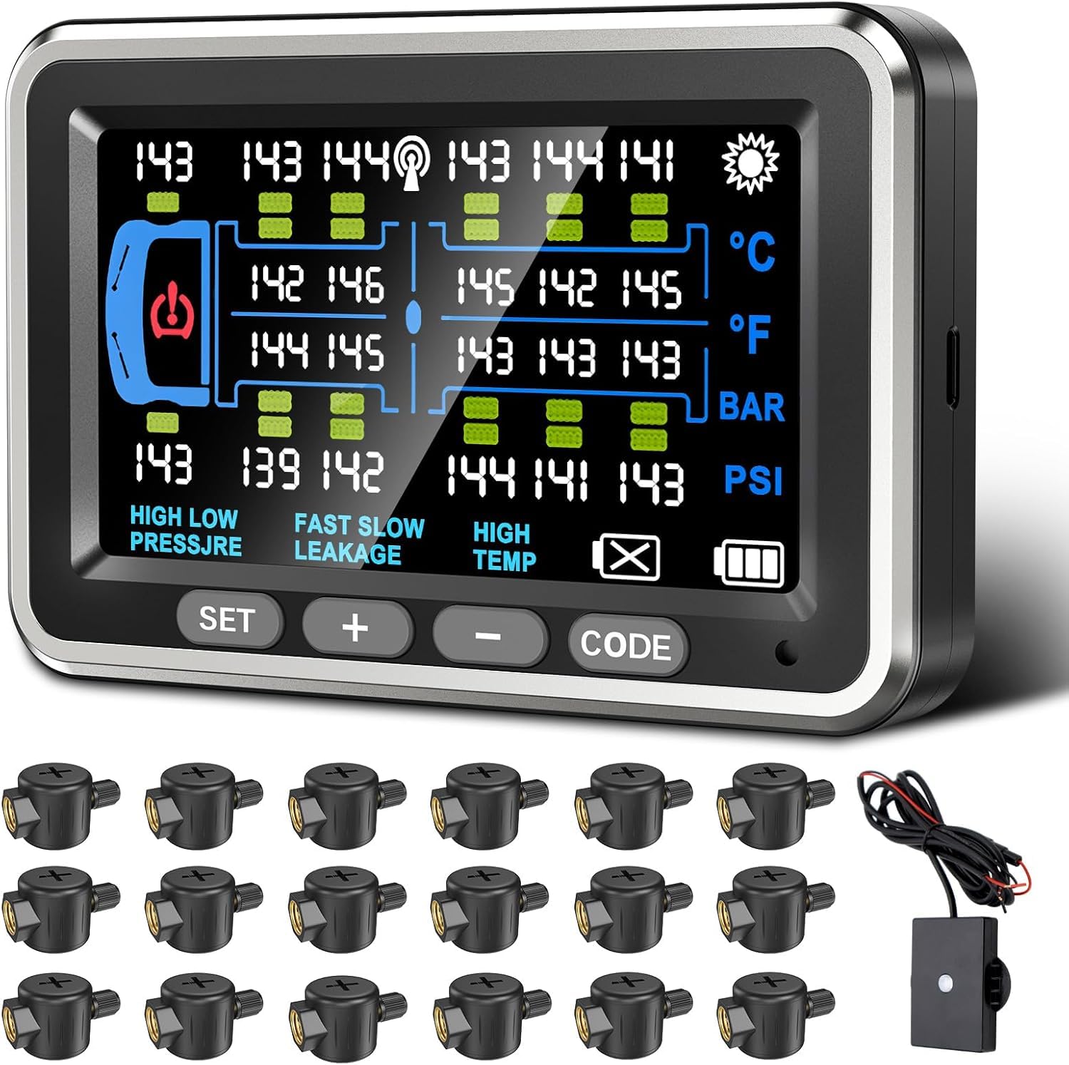 4.5-Inch RV TPMS with Flow-Through Sensors