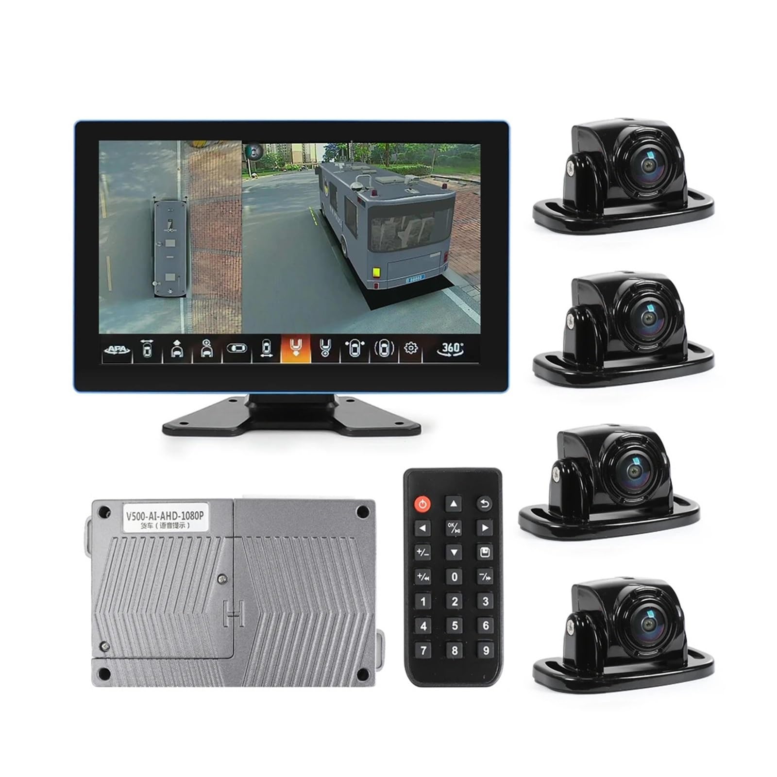 1080P 360° Surround View Camera System for Buses & RVs