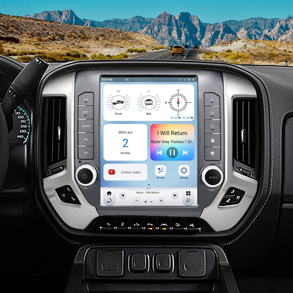 12.1-Inch Car Stereo for Silverado 2014–2021 & Sierra 2014–2019