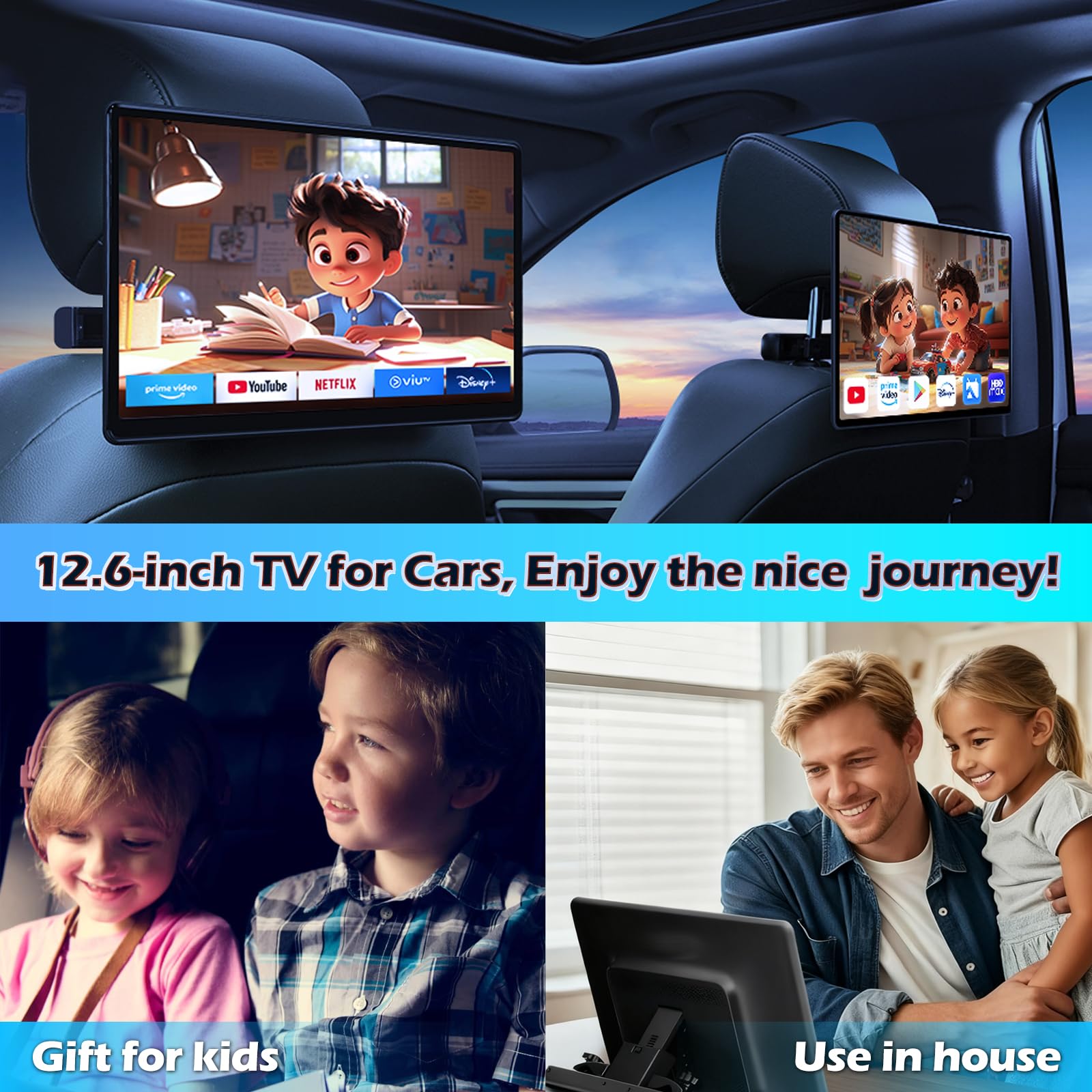 12.6-Inch Rear Entertainment Display for Tahoe, Suburban, Yukon & Escalade 2021–2023