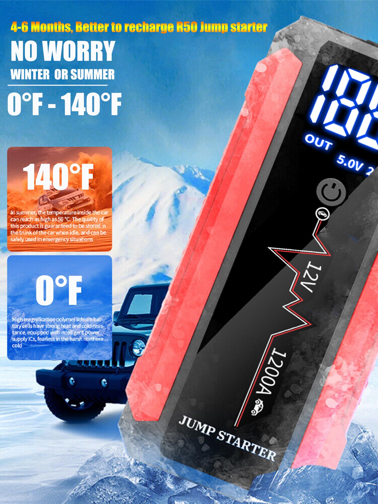 30000A Heavy Duty 12V/24V Truck Jump Starter