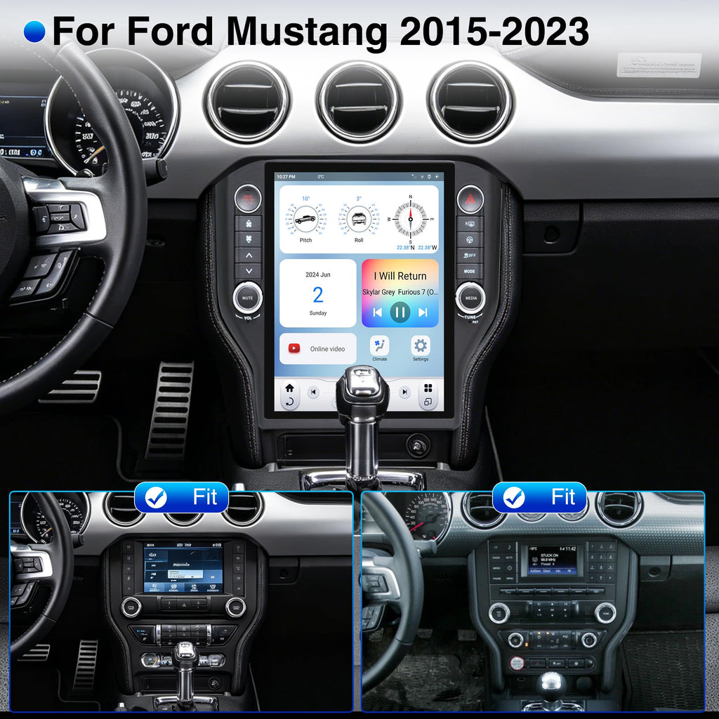 12.1-Inch Car Stereo for Ford Mustang 2015–2023