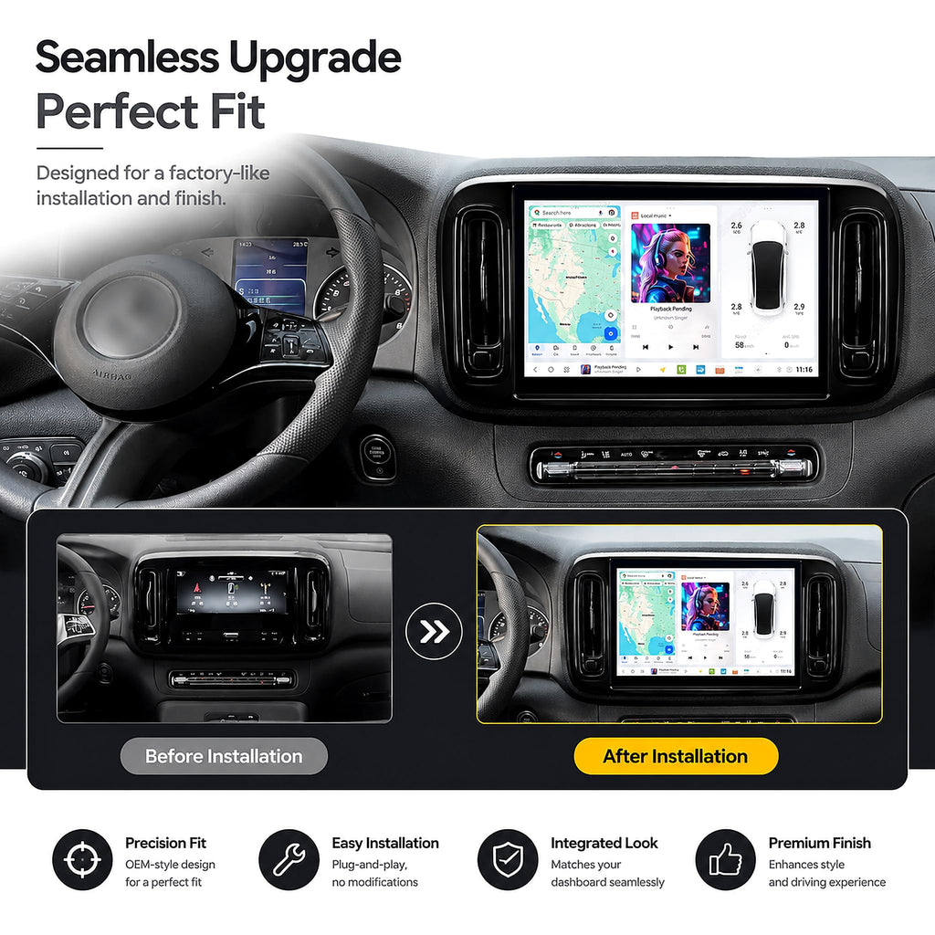 13.1-Inch Android 14 Car Stereo for Benz Vito 2024–2025 with Wireless CarPlay