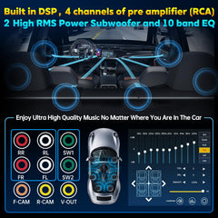 Wireless Car Stereo with CarPlay & Android Auto
