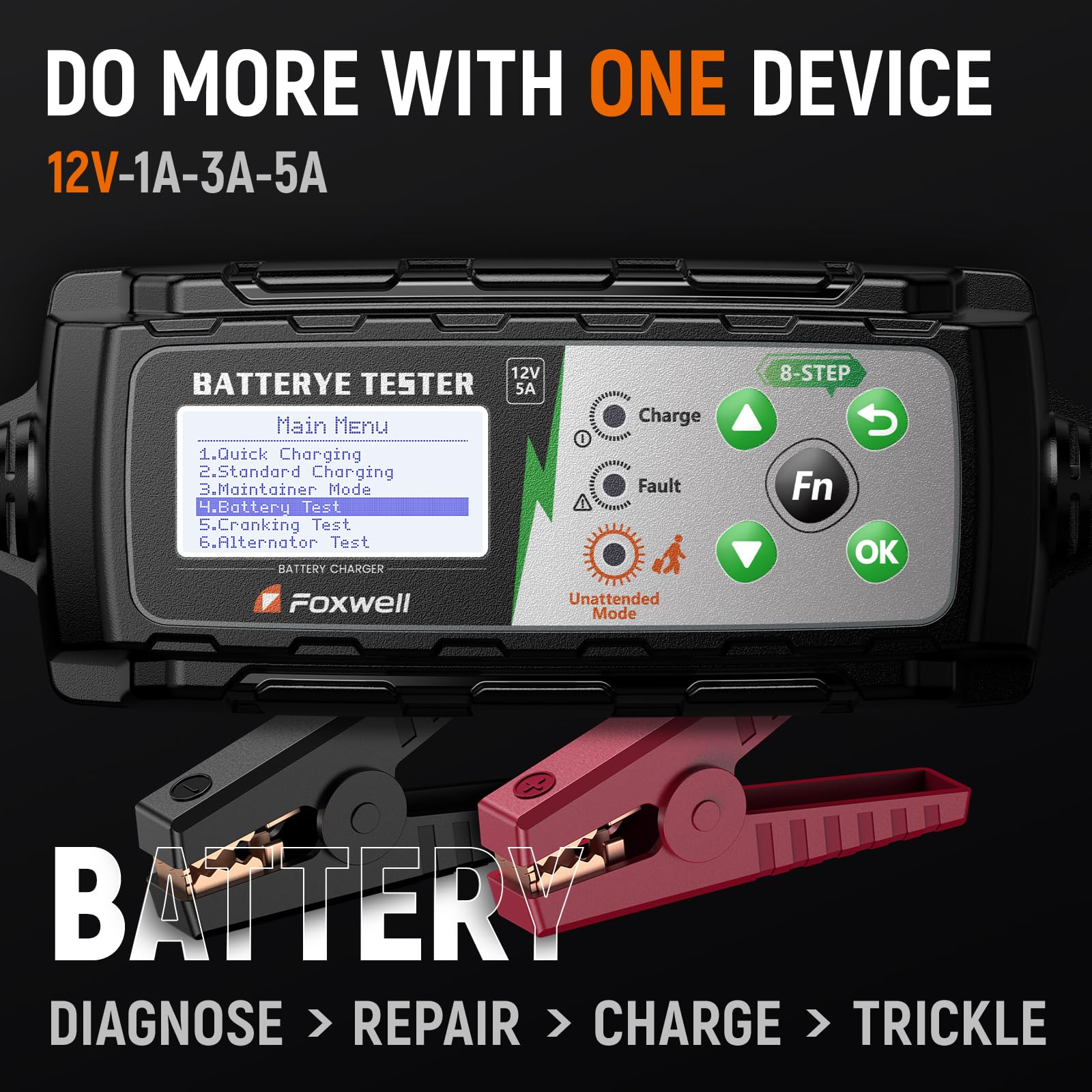 12V Battery Charger, Tester & Desulfator Kit