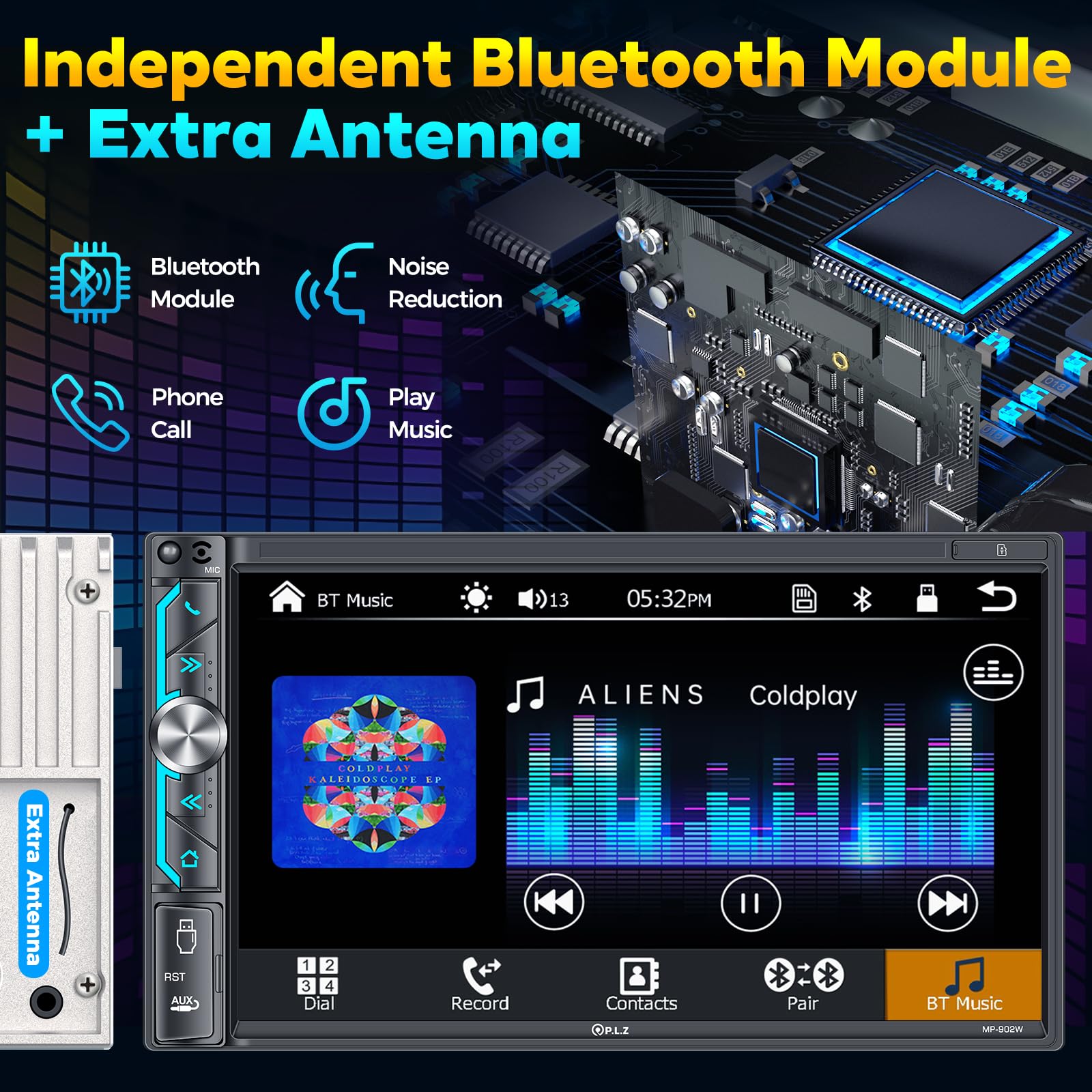Wireless Car Stereo with CarPlay & Android Auto