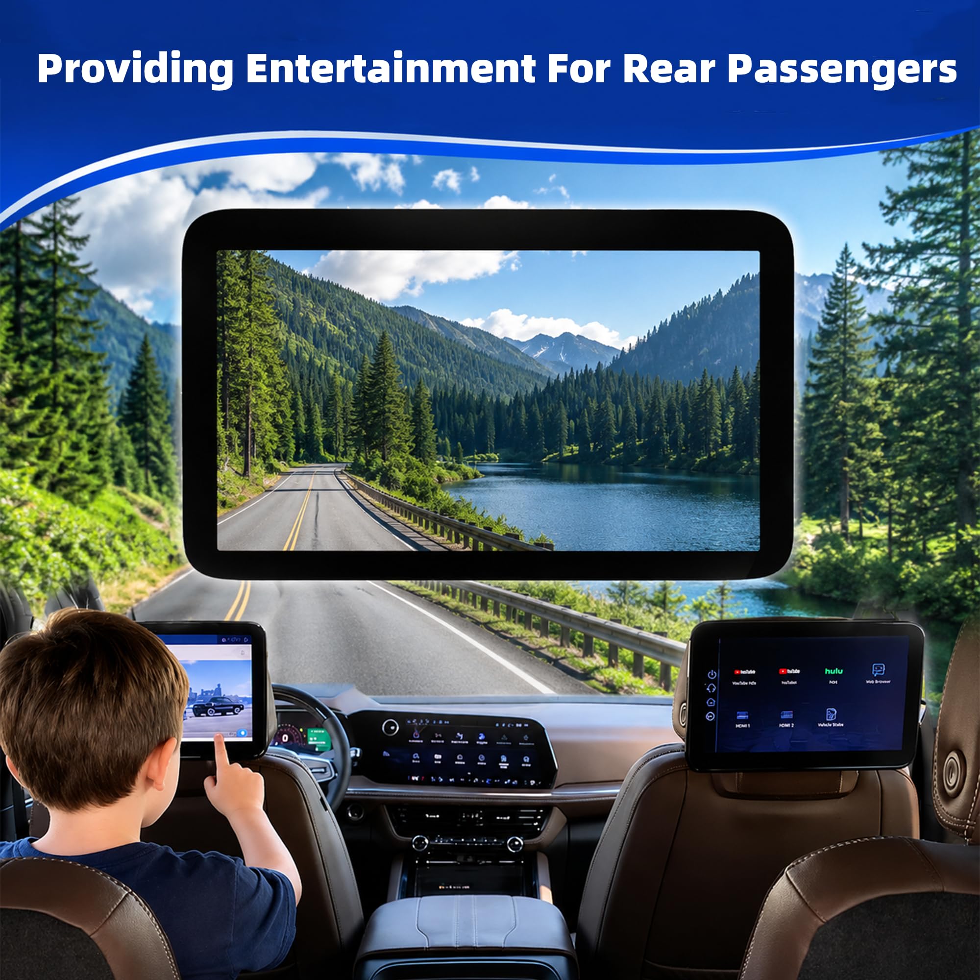 12.6-Inch Rear Entertainment Display for Yukon, Tahoe, Suburban & Escalade 2021–2024