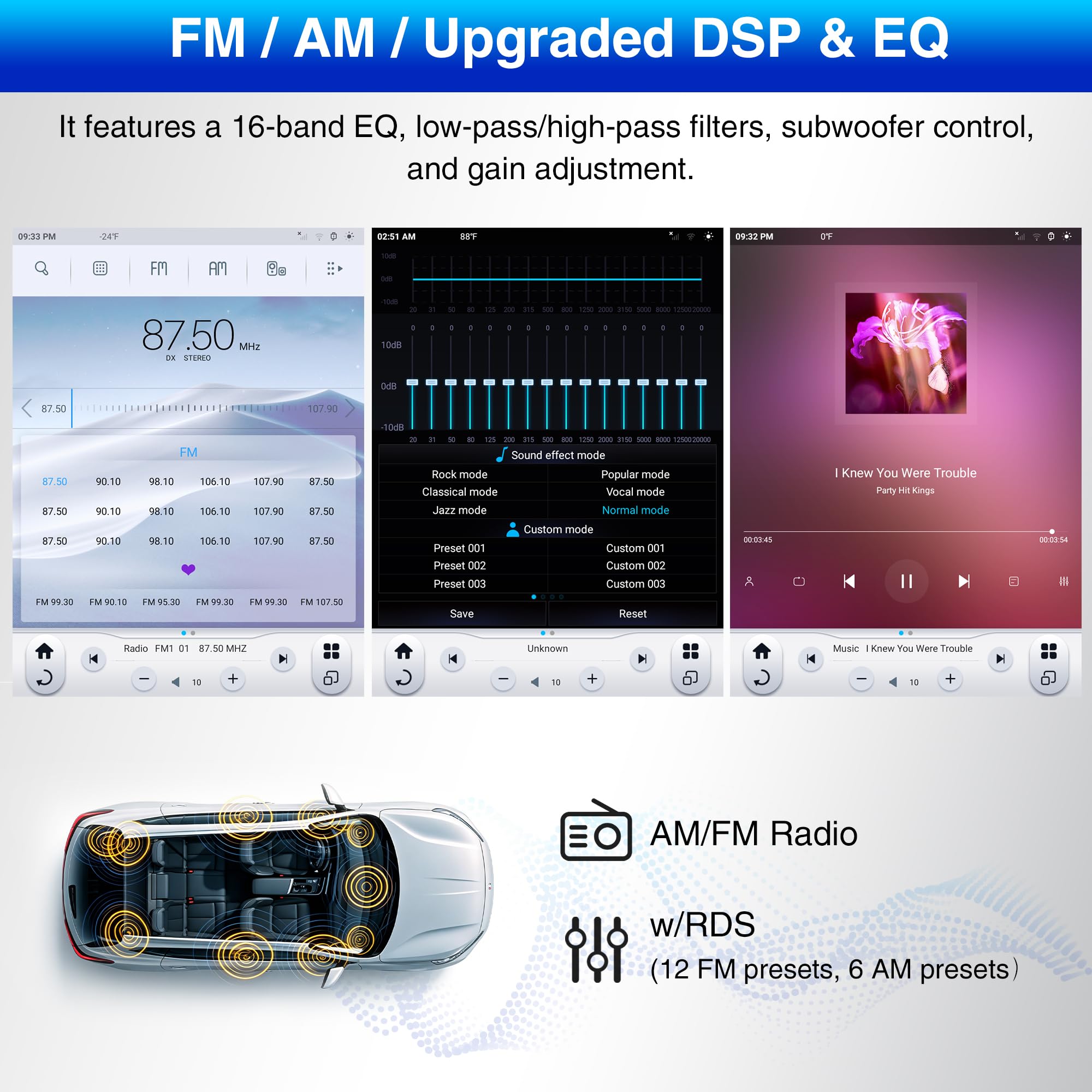 12.1-Inch Car Stereo for Ford Mustang 2015–2023