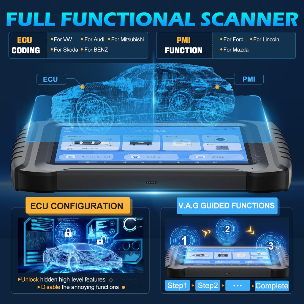 Professional OBD2 Diagnostic Scan Tool with Topology Mapping